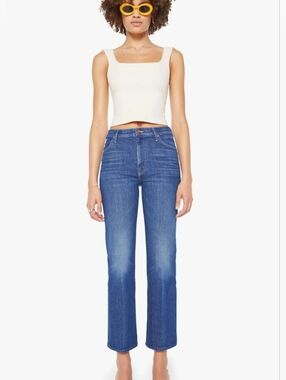 MOTHER The Kick It Flood Dark Blue Denim Jeans Size 32